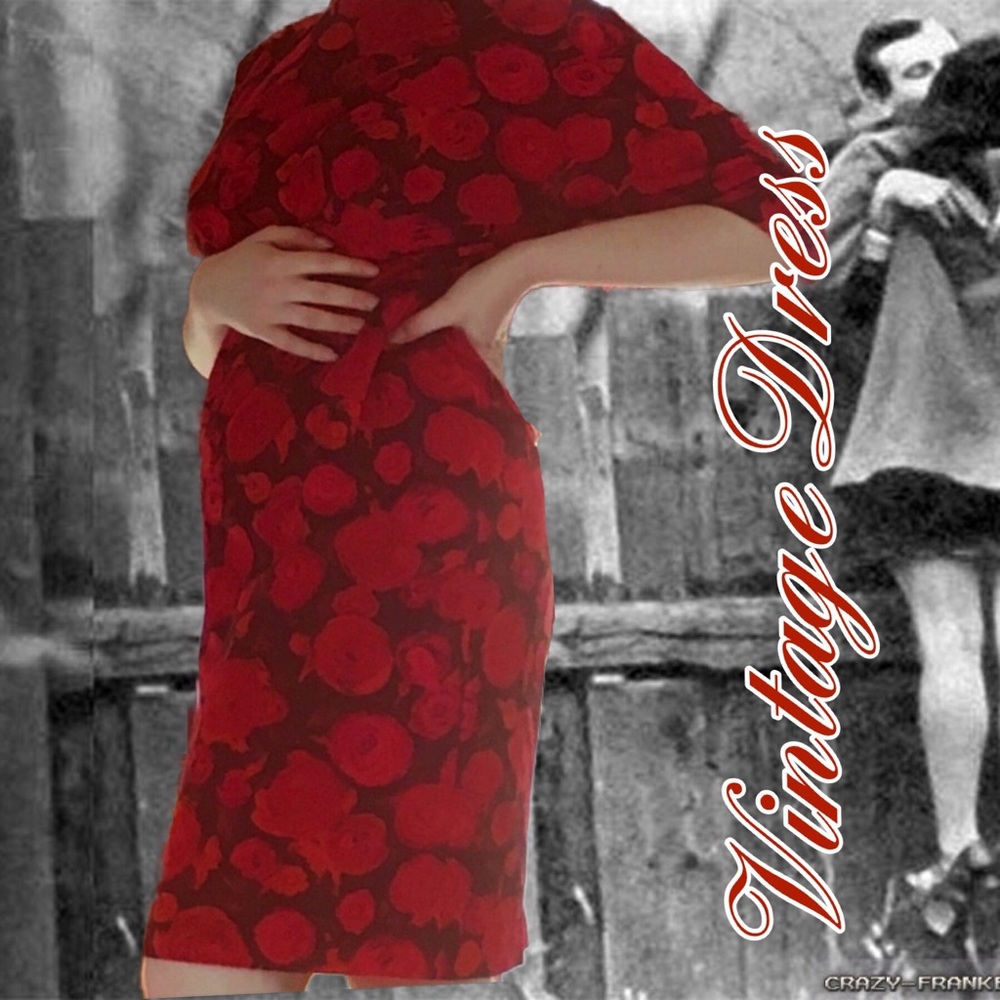 Vintage Red Dress sz 14